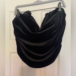 Express Black Velvet Top